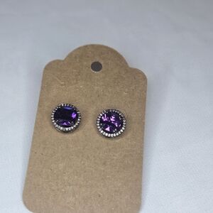 White House Black Market Purple Gemstone Earrings